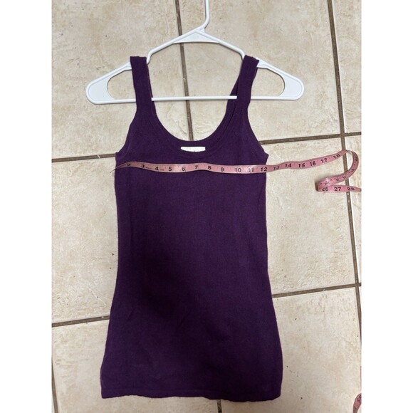 Neiman Marcus 100% Cashmere Knit Tank Top Sweater Purple Pullover Small Womens - Picture 4 of 5